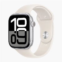 Apple Watch Series 10 46 мм, M/L 140-245 мм Silver, Aluminium Case GPS, Starlight