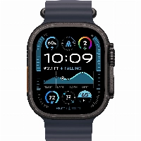 Apple Watch Ultra 2 49mm Titanium Case Navy Ocean Band, Black