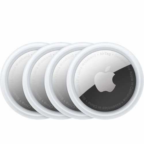 Трекер Apple AirTag белый/ 4 шт, Silver, серебристый 