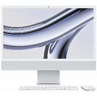 Apple iMac 24" Retina 4,5K, M3 (8C CPU, 8C GPU, 2023), 8 ГБ, 256 ГБ SSD,  (MQR93), Silver, серебристый 